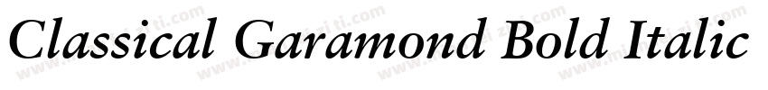 Classical Garamond Bold Italic BT字体转换